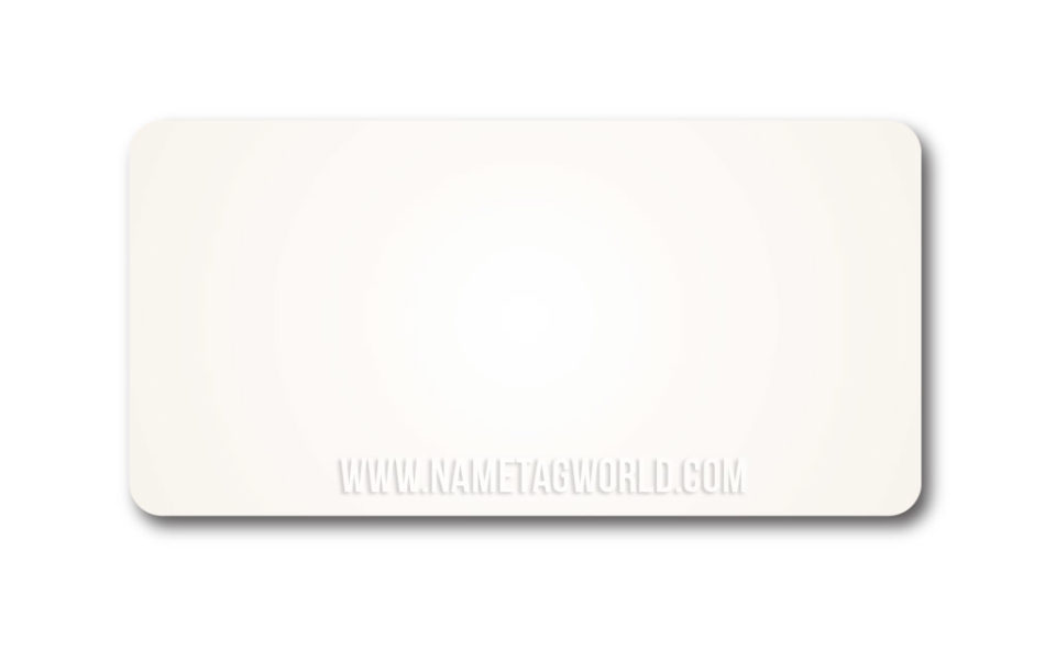 3 x 1.5 White Reusable Dry Erase Name Tags Plastic Badges