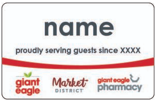 Giant Eagle All Logos - Corp Name Badge