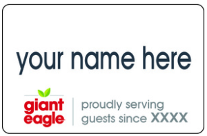 Giant Eagle Corporate Team Member Badge - Single Logo