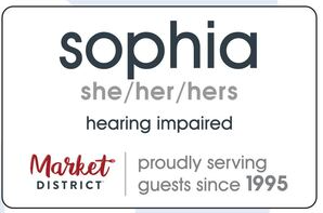 Market District Personalized Name Badge
