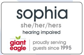 Giant Eagle Personalized Name Badge