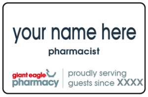 Pharmacy Team Leader/Pharmacist Personalized Name Badge