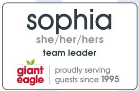 Giant Eagle Leader Personalized Name Badge